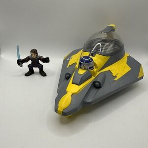 Star Wars The Clone Wars Anakin Skywalker Jedi Starfighter Ship 2008 Habro
